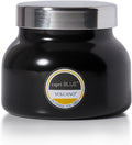 Capri Blue Volcano Scented, Glass Jar Candles for Home with Tropical Fruit & Sugared Citrus, Soy Wax Blend, Black Color (8 Oz)